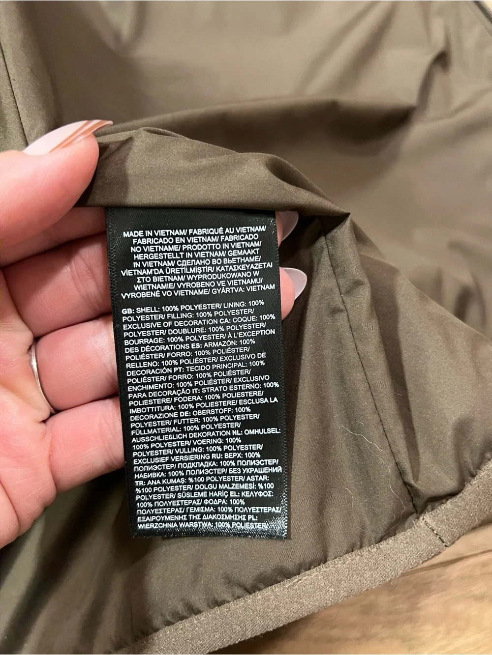 The North Face Womens Medium Brown Quilted Hooded Puffer Coat